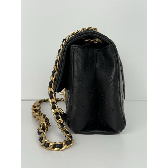 Chanel Timeless Classic Flap Medium Quilted Leather Shoulder Bag Black with Gold - Picture 3 of 16